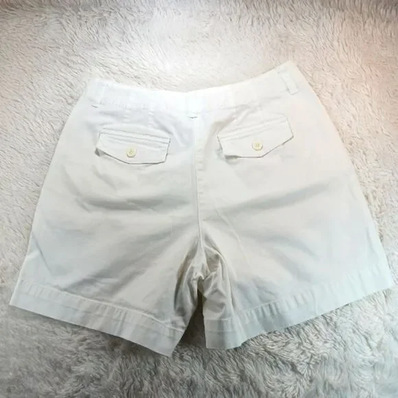 Talbots Womans Stretch Cotton Twill Trousers Shorts Size 10 White - Picture 6 of 6